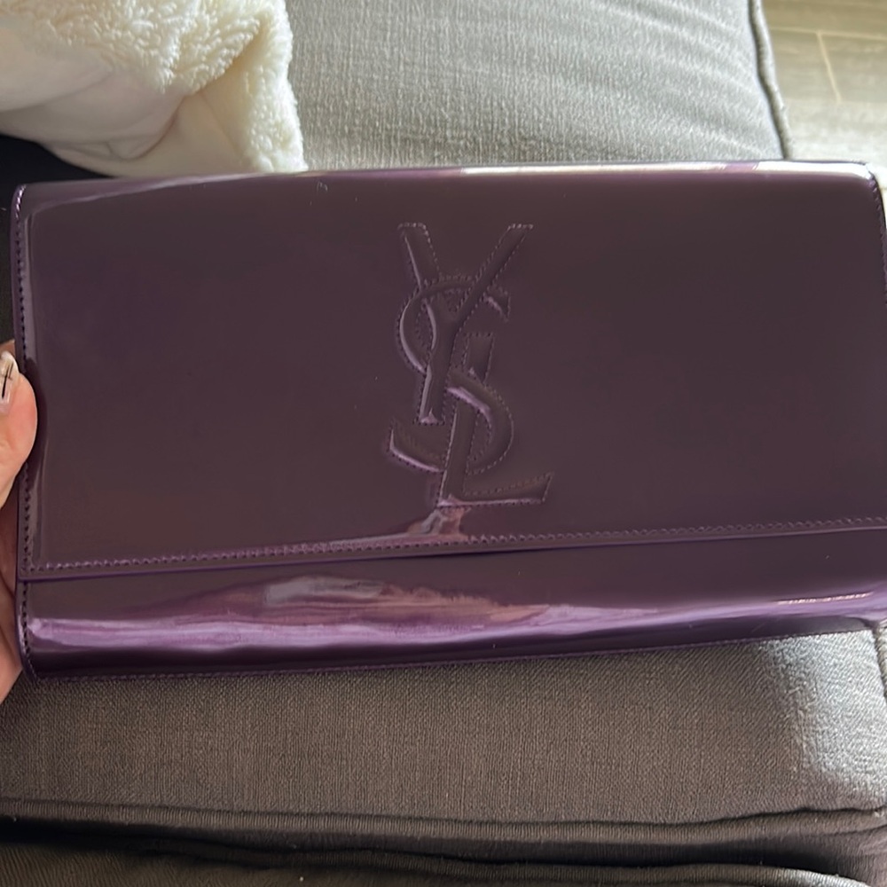 Ysl plum clutch excellent condition